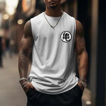 Dragon Ball DBZ Roshi Unisex Summer outfits men streetwear 80s 90s graphic tees cotton Anime tank tops men gifts