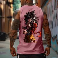 Top Rated 80s 90s Dragon Ball DBZ Goku saiyan Oversized streetwear singlet muscle cotton outfits men short summer men's graphic tees Fits vacation outfits Anime tank tops men gifts (Copy)