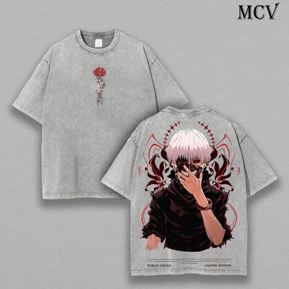Tokyo Ghoul Tee – Ken Kaneki Vintage Washed Oversize Shirt