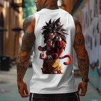 Top Rated 80s 90s Dragon Ball DBZ Goku saiyan Oversized streetwear singlet muscle cotton outfits men short summer men's graphic tees Fits vacation outfits Anime tank tops men gifts (Copy)